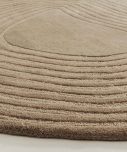 Tapis design organique - Balans Flow beige - close up