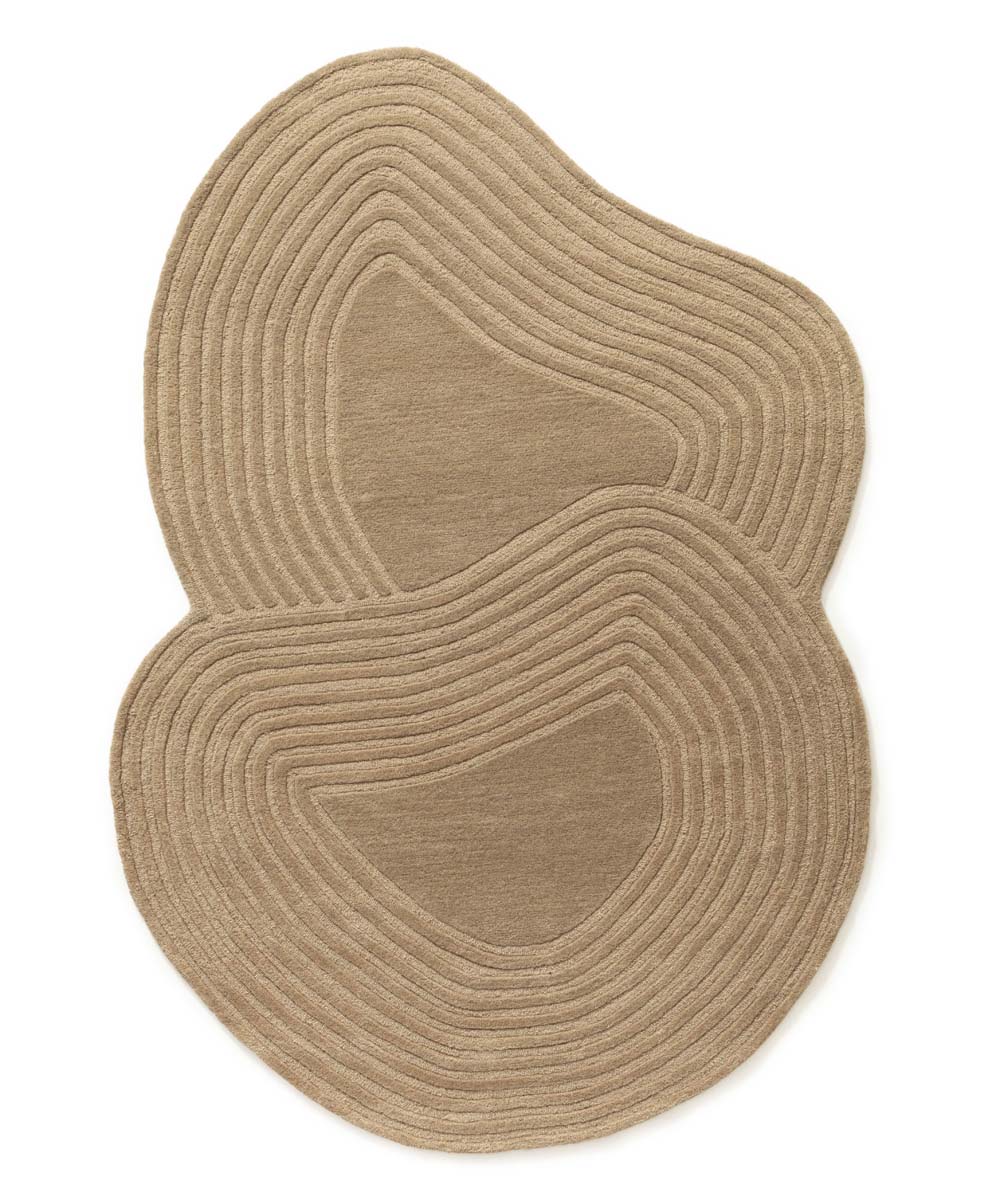 Tapis design organique - Balans Flow beige - overzicht Tapis design organique - Balans Flow beige - overzicht
