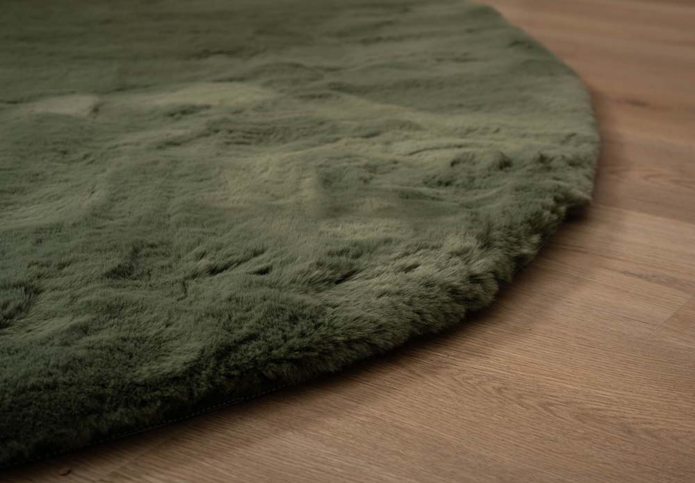 Tapis doux forme organique - Comfy Plus vert olive - close up Tapis doux forme organique - Comfy Plus vert olive - close up