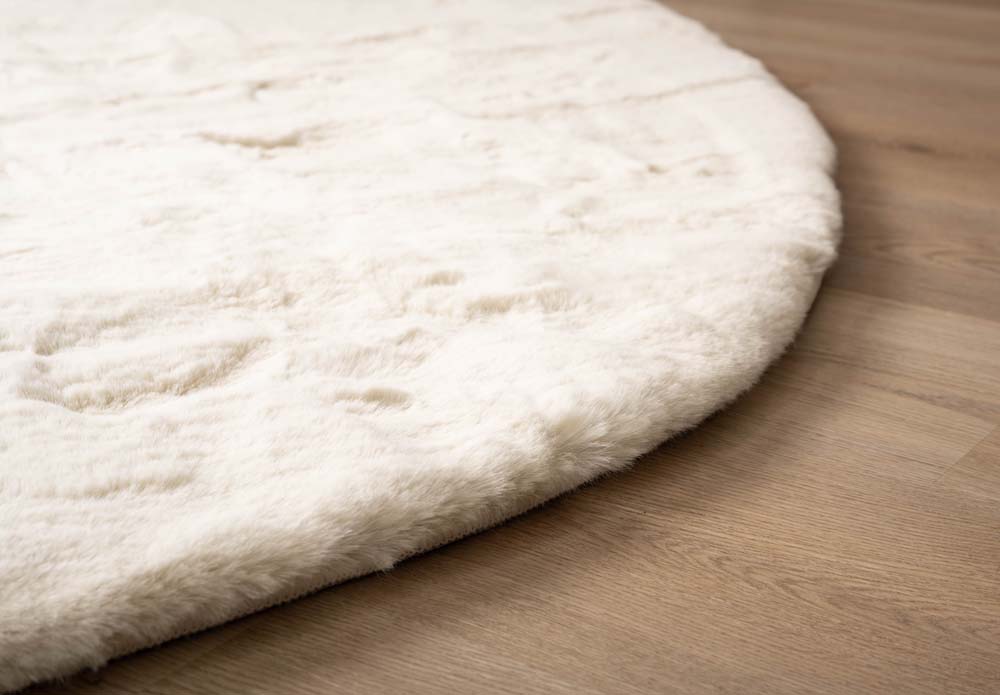 Tapis doux forme organique - Comfy Plus blanc - close up Tapis doux forme organique - Comfy Plus blanc - close up