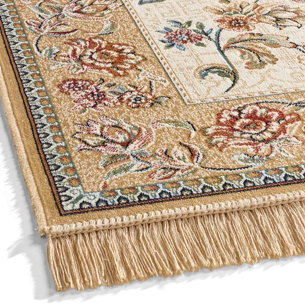 Tapis de couloir oriental - Regal Helena beige/jaune - close up Tapis de couloir oriental - Regal Helena beige/jaune - close up