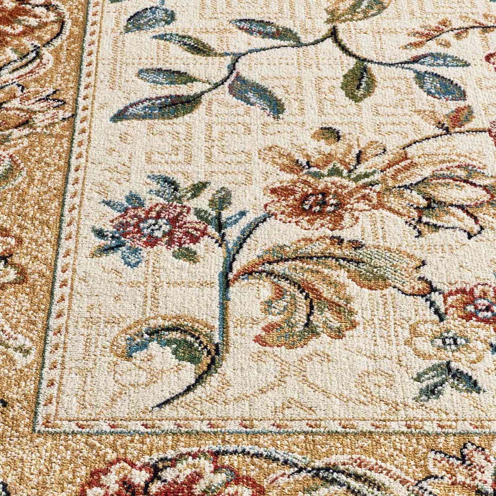 Tapis de couloir oriental - Regal Helena beige/jaune - close up Tapis de couloir oriental - Regal Helena beige/jaune - close up