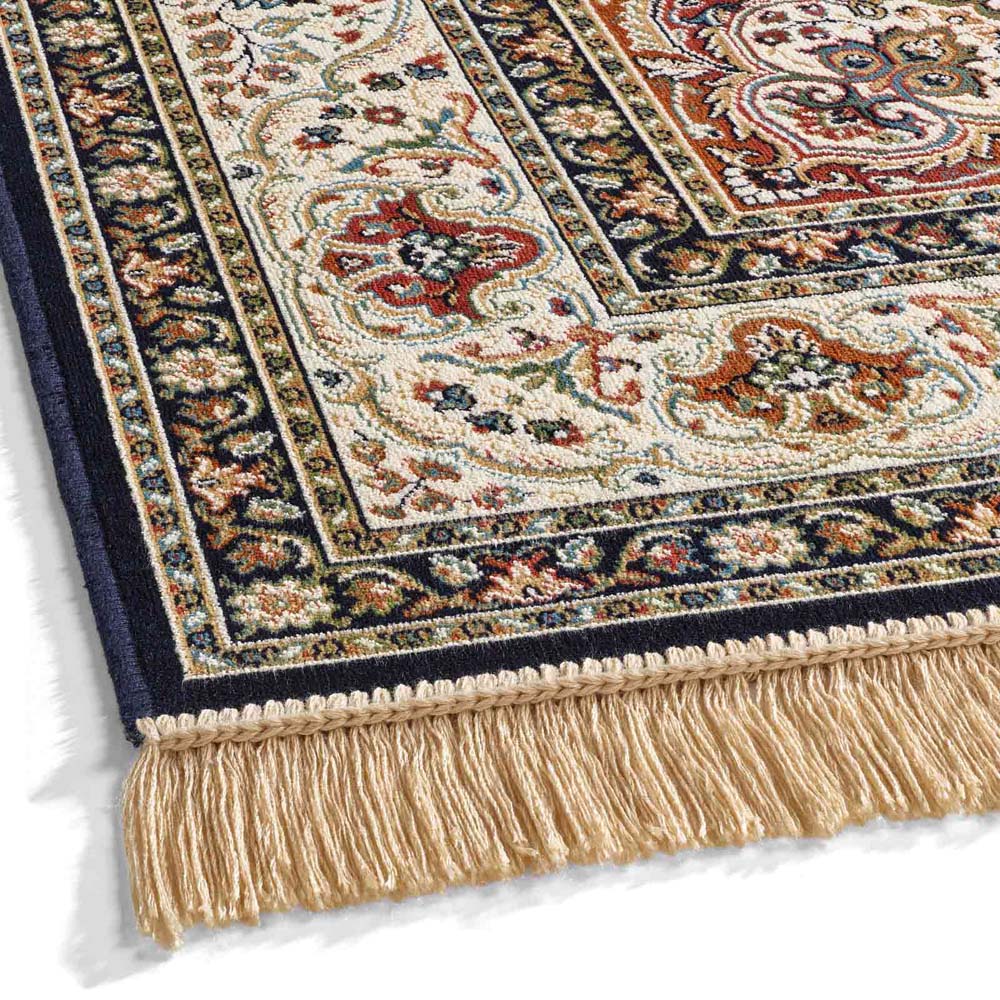 Tapis de couloir persan - Regal Adriadne bleu foncé - close up Tapis de couloir persan - Regal Adriadne bleu foncé - close up