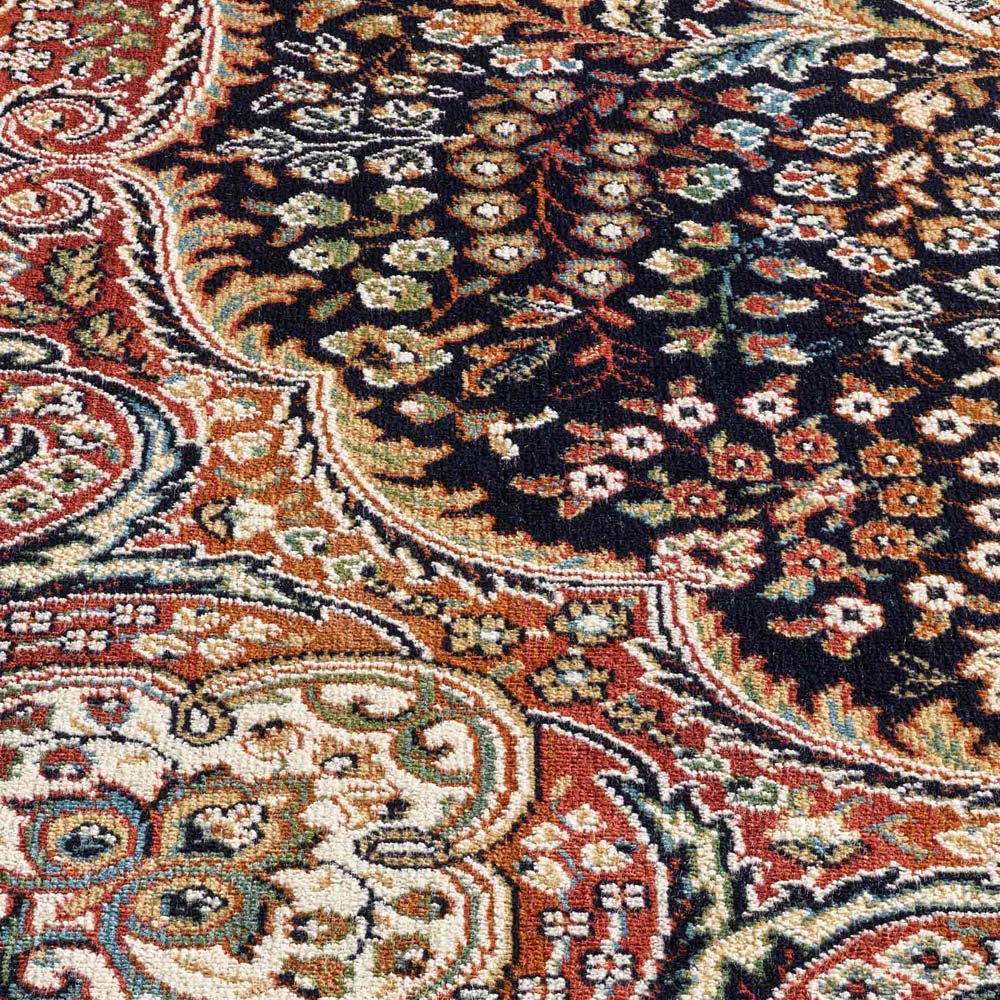 Tapis de couloir persan - Regal Adriadne bleu foncé - close up Tapis de couloir persan - Regal Adriadne bleu foncé - close up