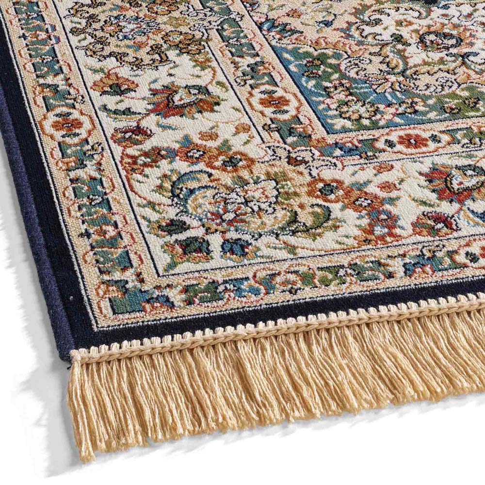 Tapis oriental - Regal Valentina bleu foncé - close up Tapis oriental - Regal Valentina bleu foncé - close up