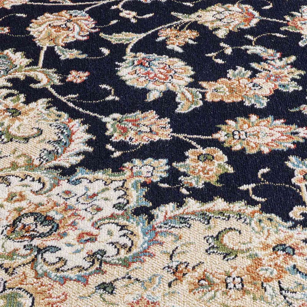 Tapis oriental - Regal Valentina bleu foncé - close up Tapis oriental - Regal Valentina bleu foncé - close up