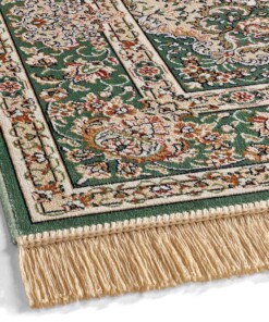 Tapis persan - Regal Valentina vert - close up, thumbnail Tapis persan - Regal Valentina vert - close up, thumbnail