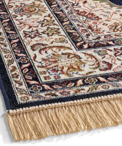 Tapis persan - Regal Victor bleu foncé - close up, thumbnail Tapis persan - Regal Victor bleu foncé - close up, thumbnail