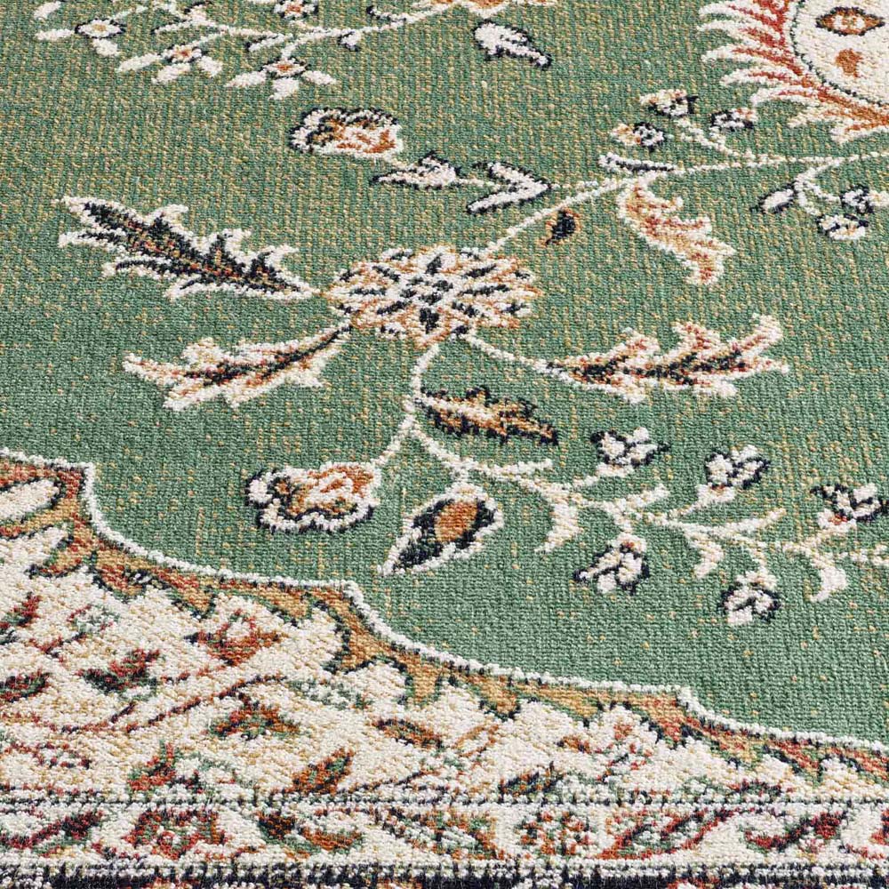 Tapis persan - Regal Victor vert - close up Tapis persan - Regal Victor vert - close up