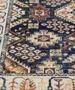 Tapis oriental - Regal Leander bleu foncé - close up, thumbnail Tapis oriental - Regal Leander bleu foncé - close up, thumbnail