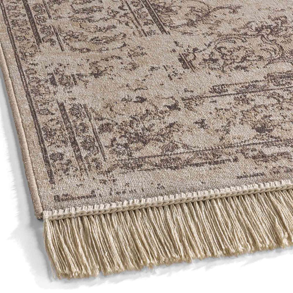 Tapis de couloir persan - Regal Felix taupe - close up Tapis de couloir persan - Regal Felix taupe - close up