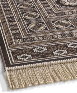 Tapis oriental - Regal Leonor marron/noir - close up, thumbnail Tapis oriental - Regal Leonor marron/noir - close up, thumbnail