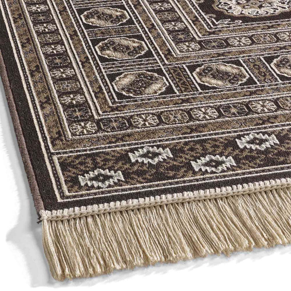 Tapis oriental - Regal Leonor marron/noir - close up Tapis oriental - Regal Leonor marron/noir - close up