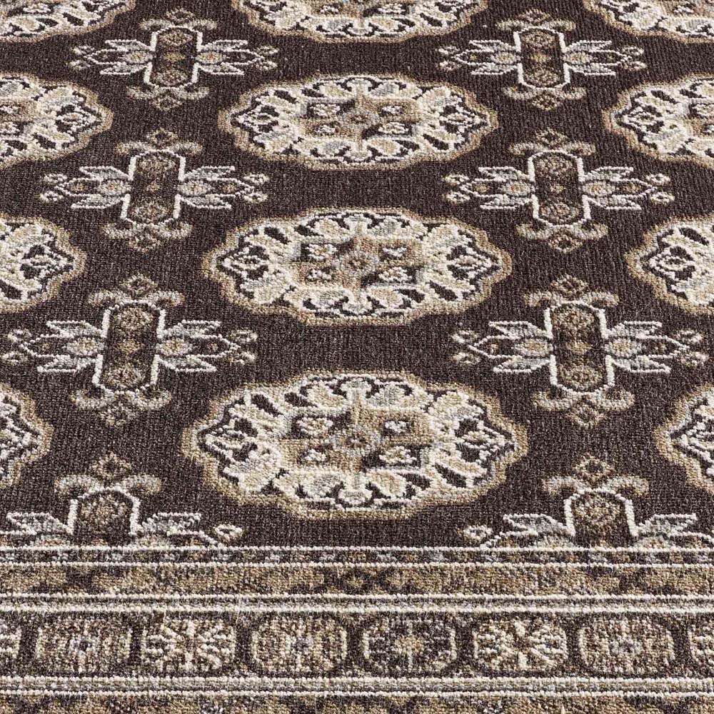 Tapis oriental - Regal Leonor marron/noir - close up Tapis oriental - Regal Leonor marron/noir - close up