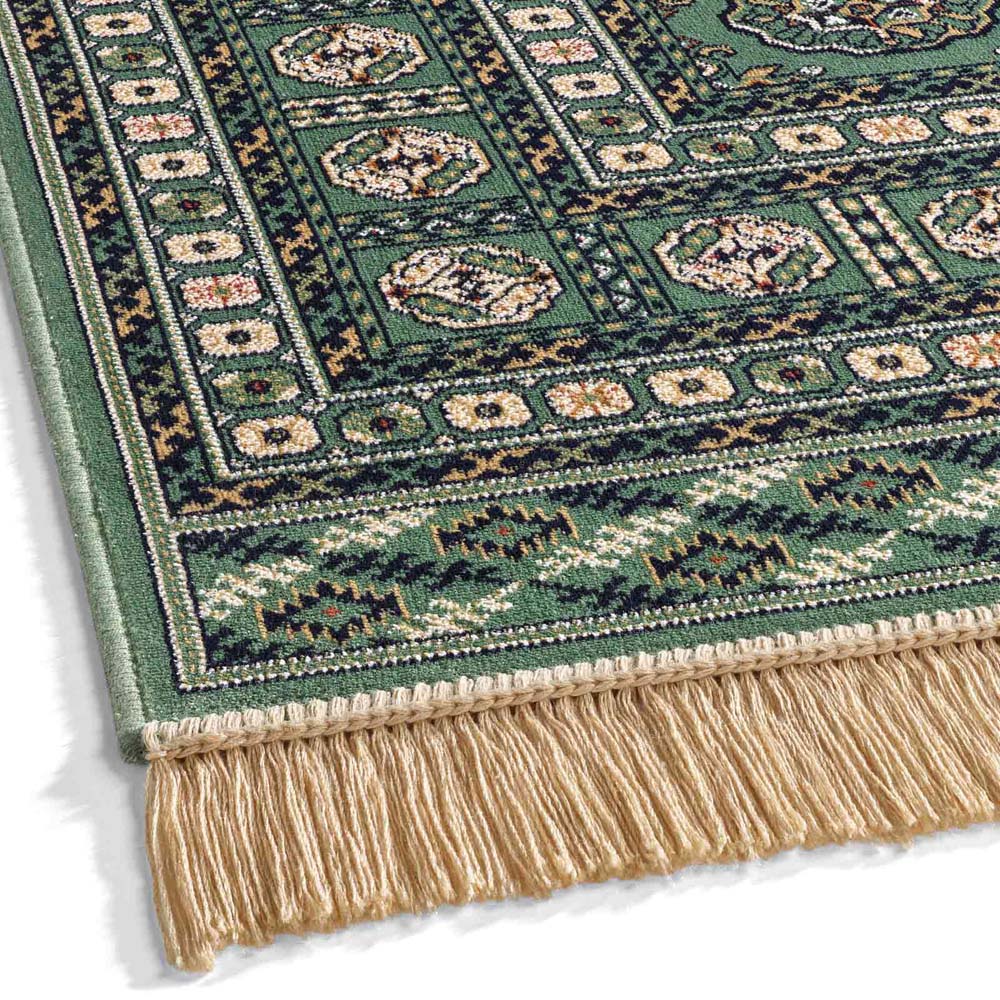 Tapis de couloir oriental - Regal Leonor vert foncé - close up Tapis de couloir oriental - Regal Leonor vert foncé - close up