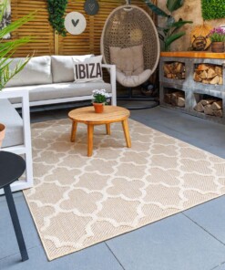 Tapis d'extérieur - Trellis Retreat beige