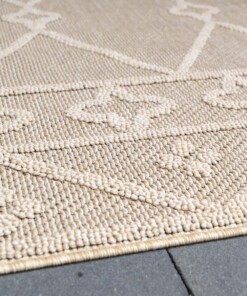 Tapis de balcon bohème - Retreat losange beige Tapis de balcon bohème - Retreat losange beige
