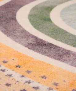 Tapis enfant arc-en-ciel - Joy crème - close up, thumbnail Tapis enfant arc-en-ciel - Joy crème - close up, thumbnail
