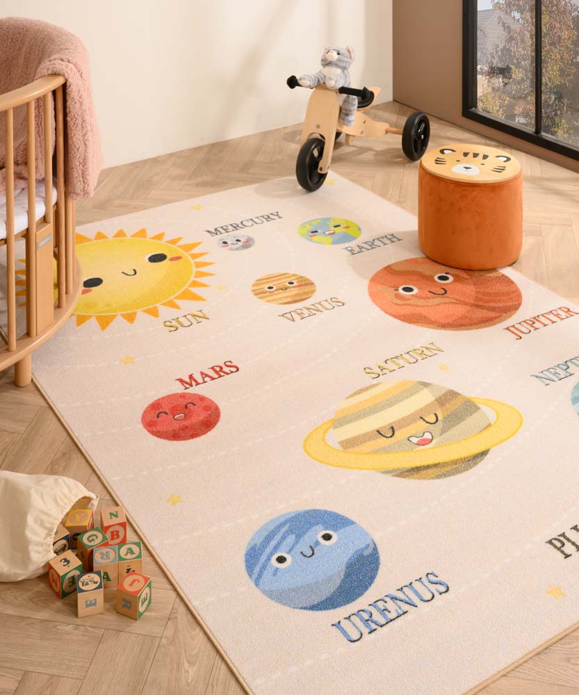 Tapis enfant planètes - Joy beige - sfeer Tapis enfant planètes - Joy beige - sfeer