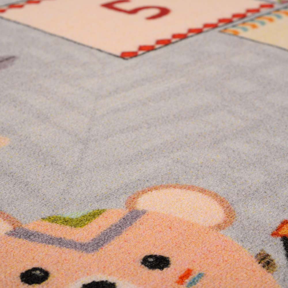 Tapis de jeu marelle - Joy No.1 gris - close up Tapis de jeu marelle - Joy No.1 gris - close up