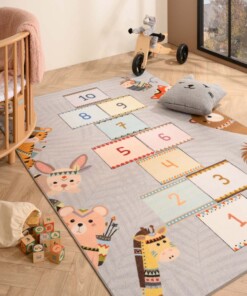 Tapis de jeu marelle - Joy No.1 gris - sfeer