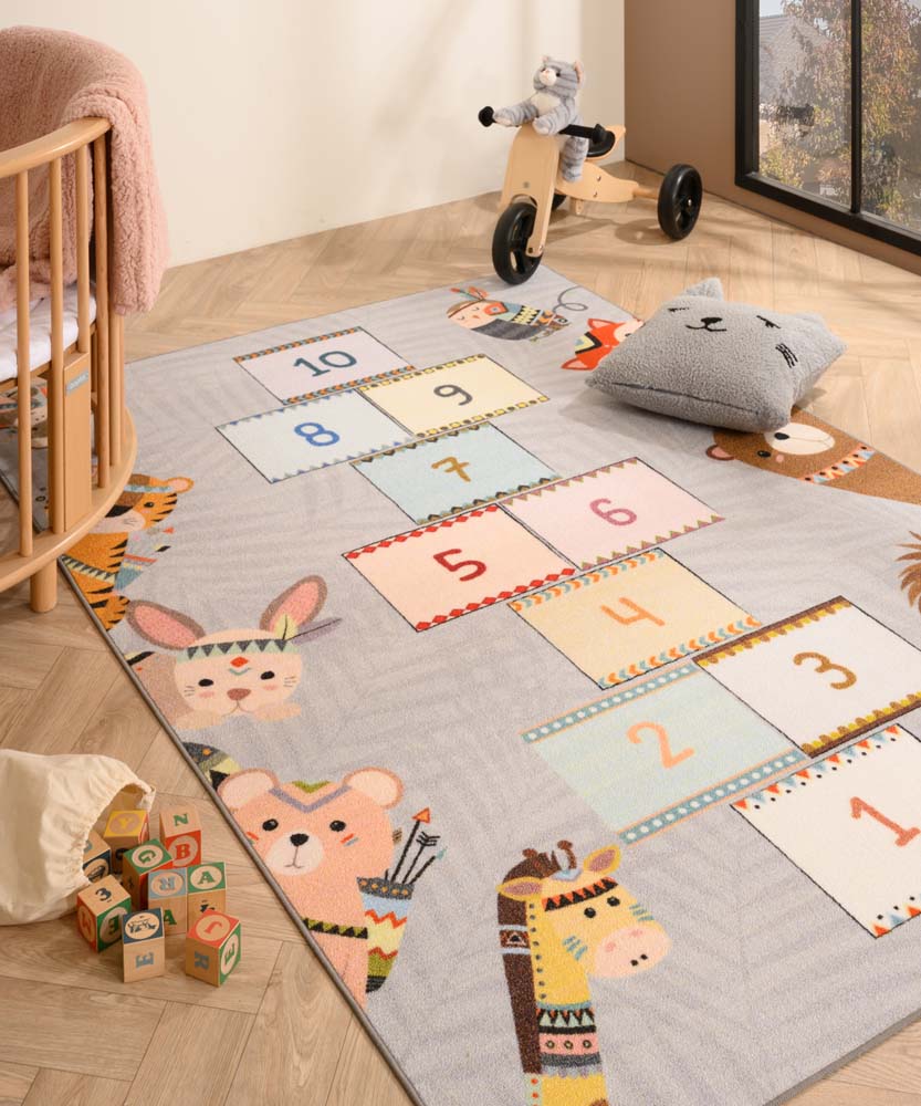 Tapis de jeu marelle - Joy No.1 gris - sfeer Tapis de jeu marelle - Joy No.1 gris - sfeer