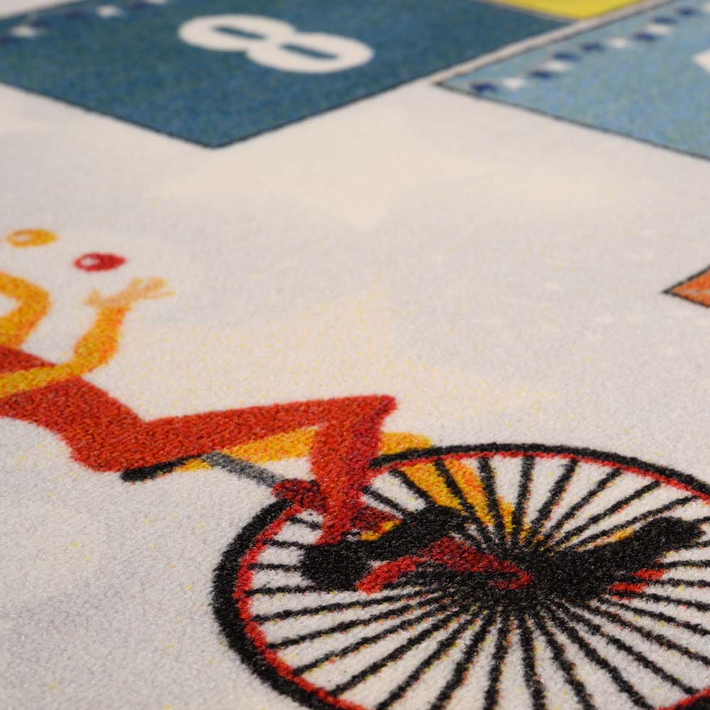 Tapis de jeu marelle - Joy No.2 gris - close up Tapis de jeu marelle - Joy No.2 gris - close up