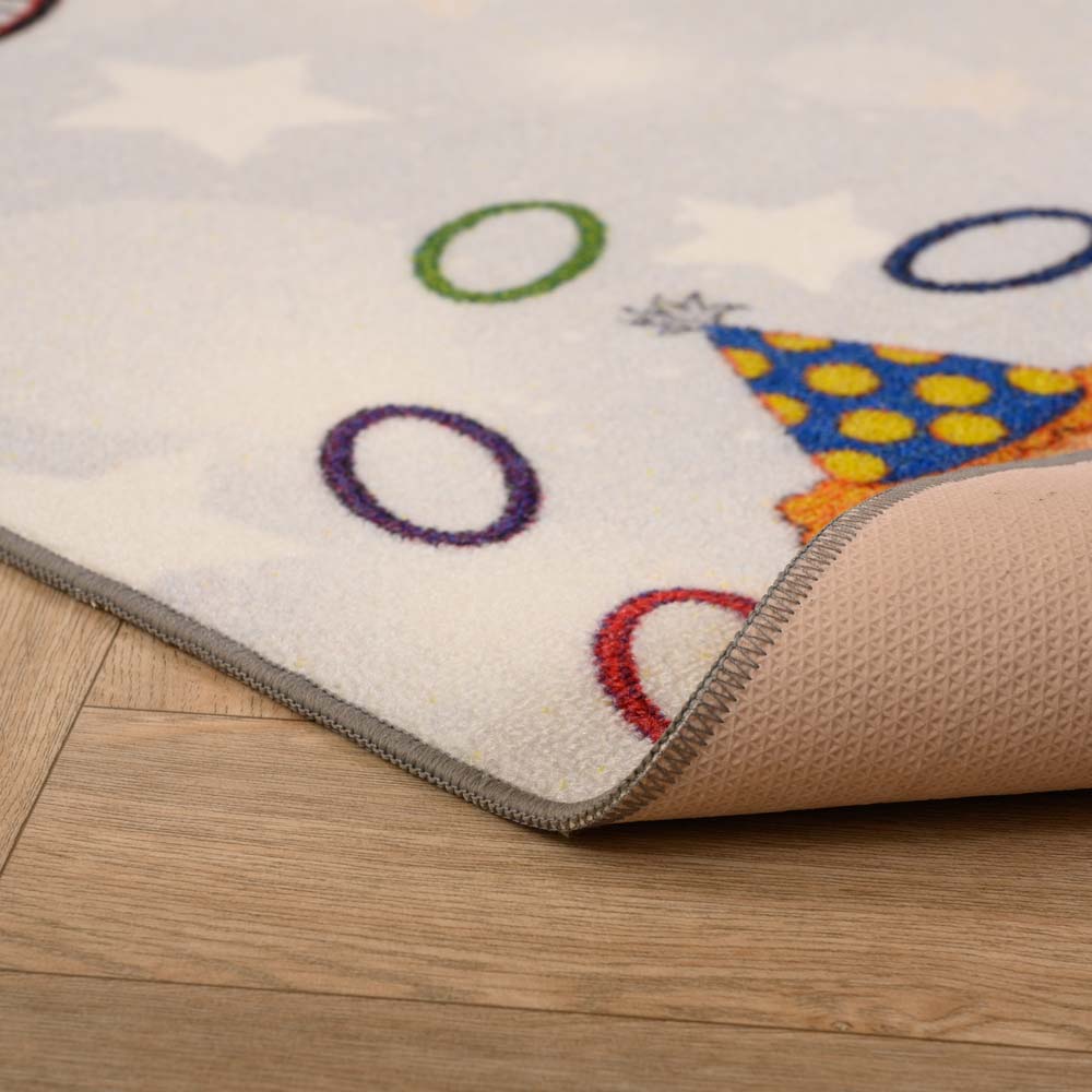 Tapis de jeu marelle - Joy No.2 gris - close up Tapis de jeu marelle - Joy No.2 gris - close up