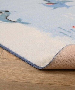 Tapis enfant carte du monde - Joy bleu - close up, thumbnail Tapis enfant carte du monde - Joy bleu - close up, thumbnail