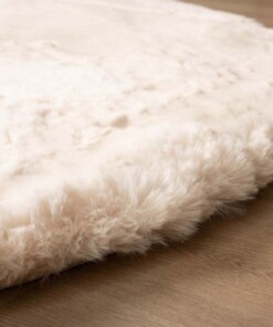 Tapis rond doux - Comfy Deluxe crème - close up, thumbnail Tapis rond doux - Comfy Deluxe crème - close up, thumbnail