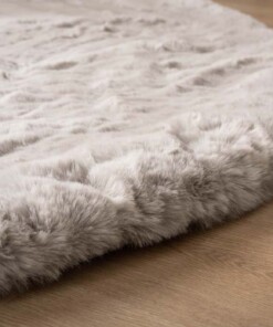 Tapis rond doux - Comfy Deluxe gris clair - close up, thumbnail Tapis rond doux - Comfy Deluxe gris clair - close up, thumbnail