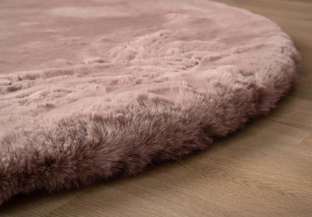 Tapis rond doux - Comfy Deluxe rose - close up Tapis rond doux - Comfy Deluxe rose - close up