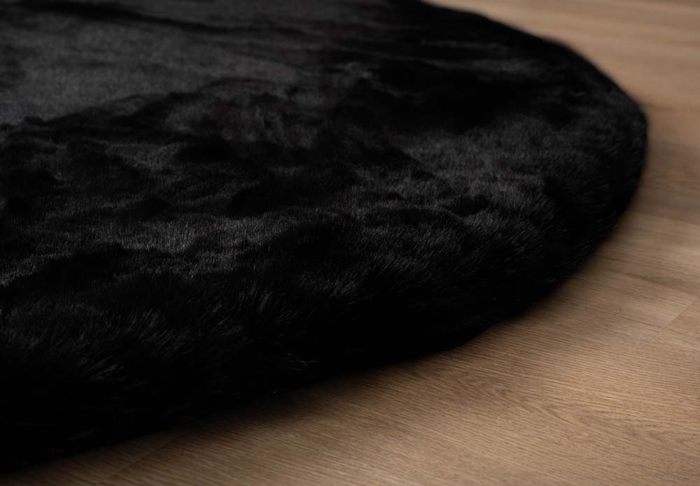 Tapis rond doux - Comfy Deluxe noir - overzicht Tapis rond doux - Comfy Deluxe noir - overzicht