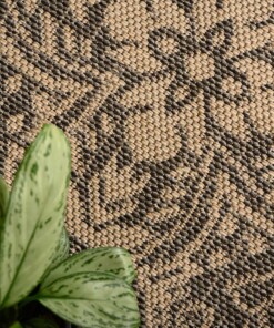 Tapis d'extérieur Carré Sunny oriental - beige/noir - close up, thumbnail Tapis d'extérieur Carré Sunny oriental - beige/noir - close up, thumbnail