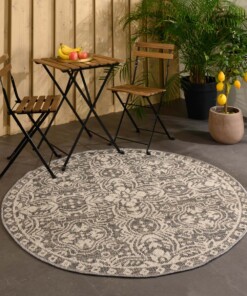 Tapis d'extérieur Rond Sunny oriental - gris - sfeer, thumbnail