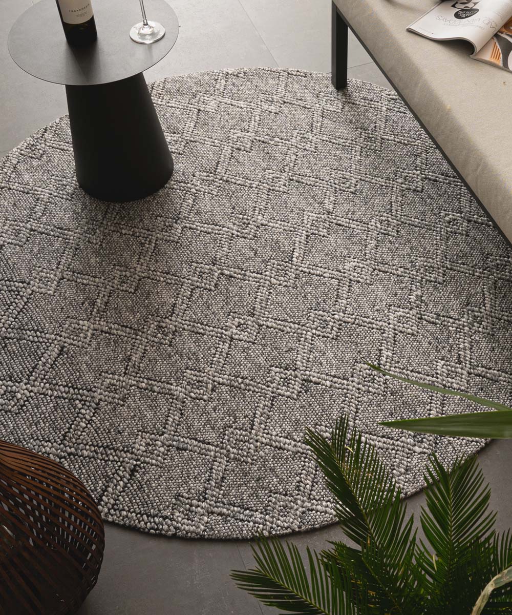 Tapis d'extérieur Rond - Var gris - sfeer Tapis d'extérieur Rond - Var gris - sfeer