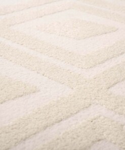Tapis Carré scandinave - Contour Diamond Crème - close up