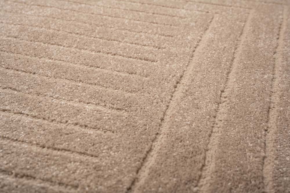 Tapis de couloir scandinave - Contour Edge beige - close up Tapis de couloir scandinave - Contour Edge beige - close up