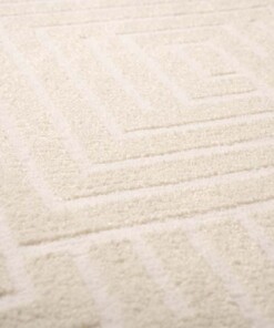 Tapis Rond scandinave - Contour Gem Crème - close up