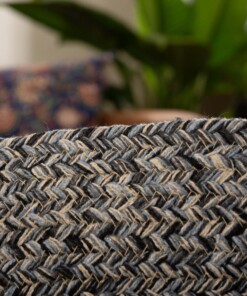 Tapis coton Rond Joy - bleu Tapis coton Rond Joy - bleu