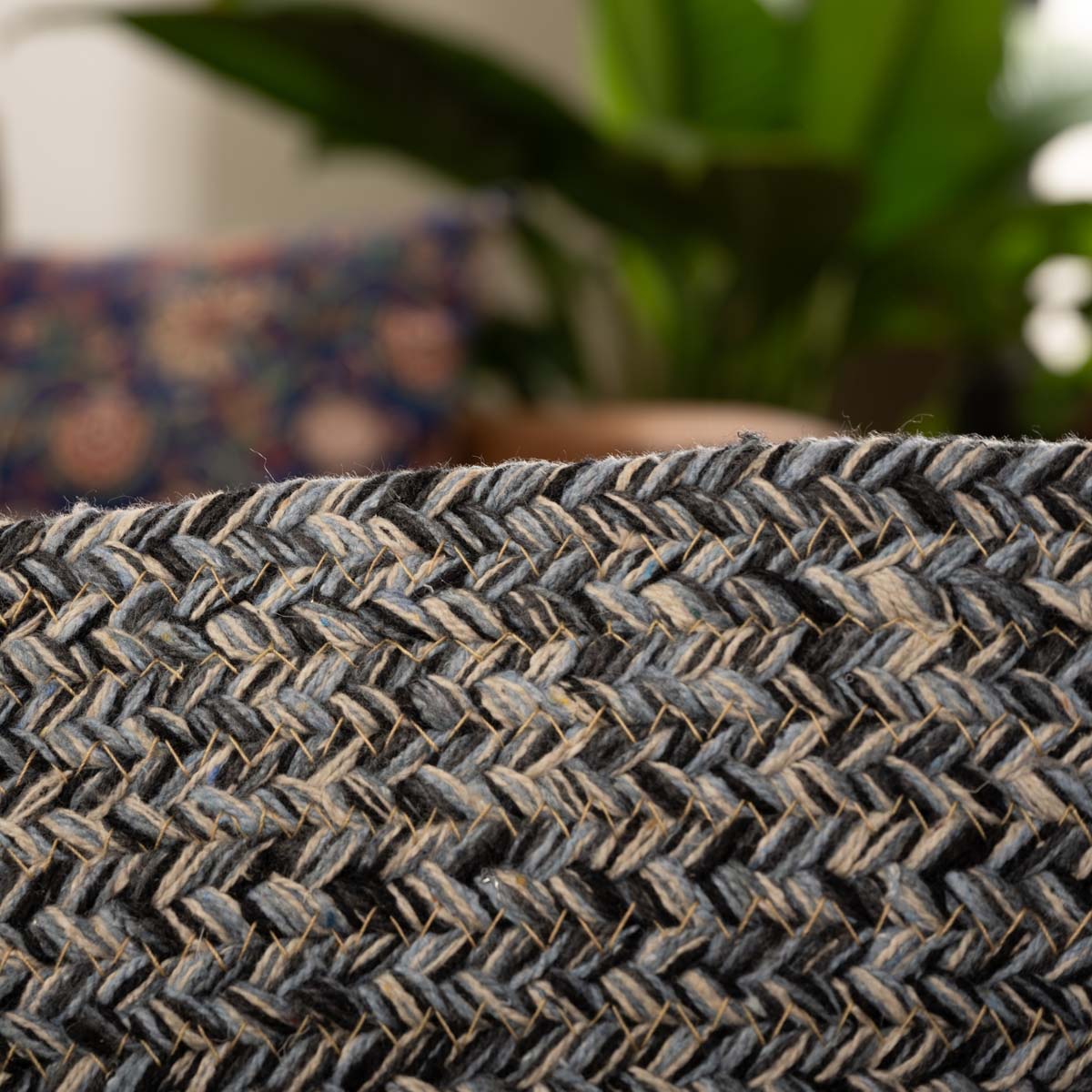 Tapis coton Rond Joy - bleu Tapis coton Rond Joy - bleu