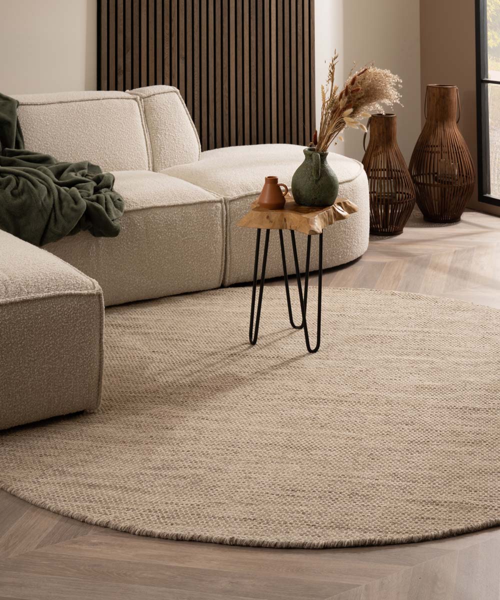 Tapis en laine Rond - Ulstein naturel Tapis en laine Rond - Ulstein naturel