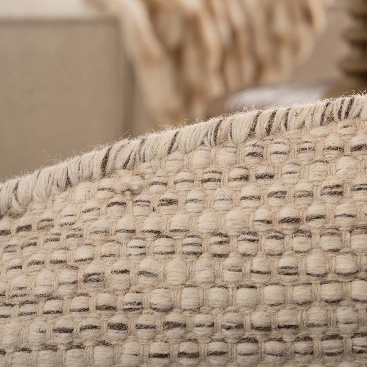 Tapis en laine Rond - Ulstein blanc/gris Tapis en laine Rond - Ulstein blanc/gris