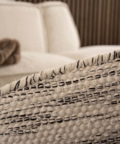 Tapis en laine Rond - Ulstein blanc/noir Tapis en laine Rond - Ulstein blanc/noir