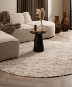 Tapis en laine Rond - Ulstein blanc/noir - sfeer, thumbnail