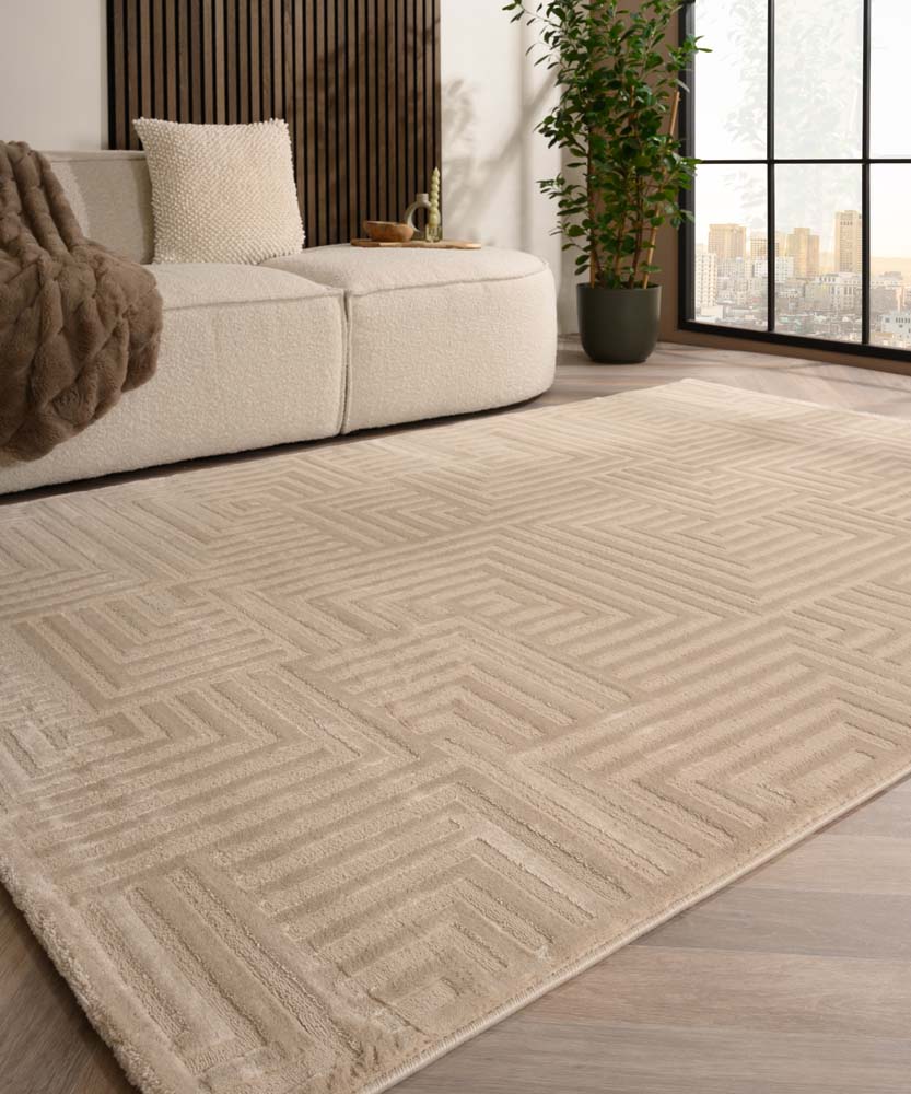 Tapis scandinave - Serene Voss beige - sfeer Tapis scandinave - Serene Voss beige - sfeer
