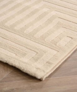 Tapis de couloir scandinave - Serene Voss crème - close up, thumbnail Tapis de couloir scandinave - Serene Voss crème - close up, thumbnail