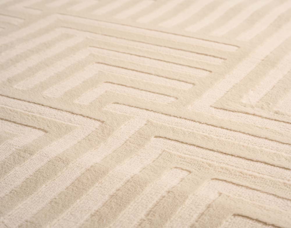 Tapis de couloir scandinave - Serene Voss crème - close up Tapis de couloir scandinave - Serene Voss crème - close up