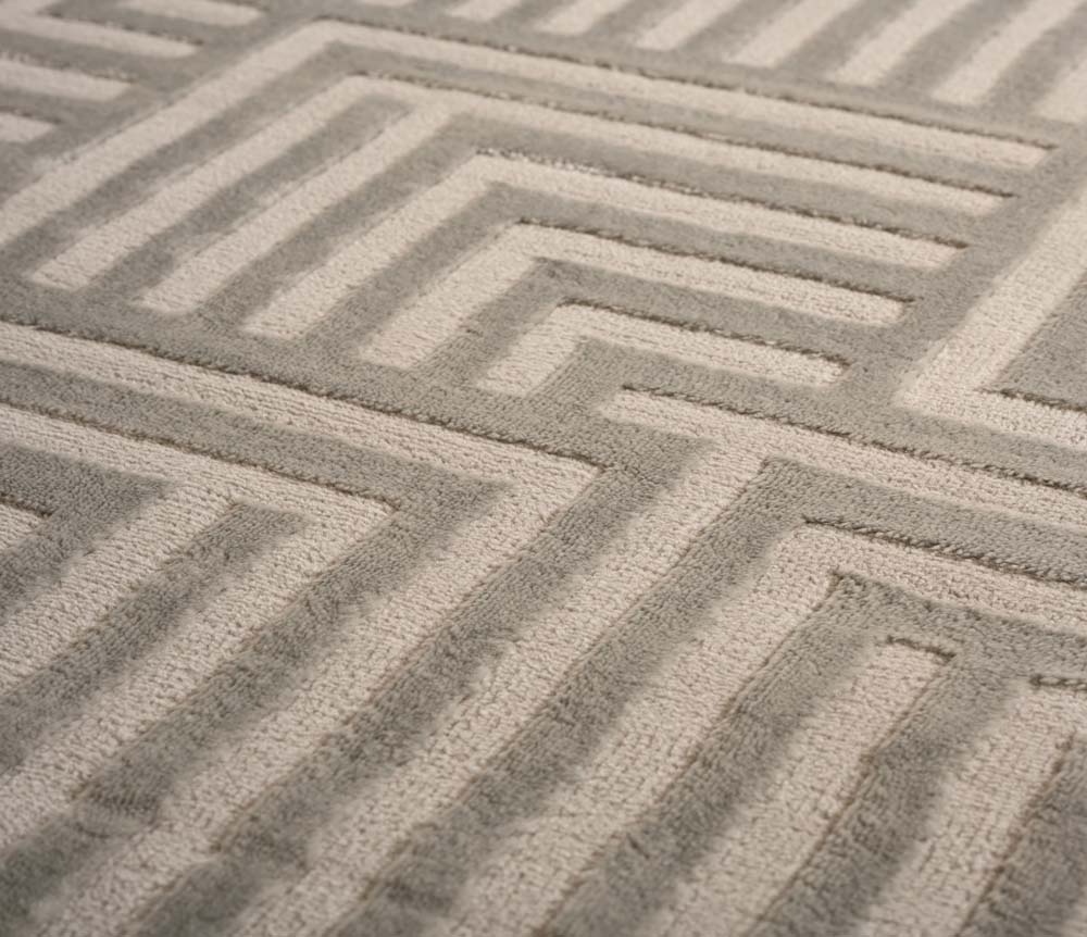 Tapis scandinave - Serene Voss argent - close up Tapis scandinave - Serene Voss argent - close up