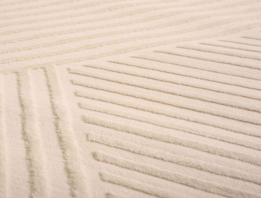 Tapis de couloir scandinave - Serene Runa crème - close up Tapis de couloir scandinave - Serene Runa crème - close up